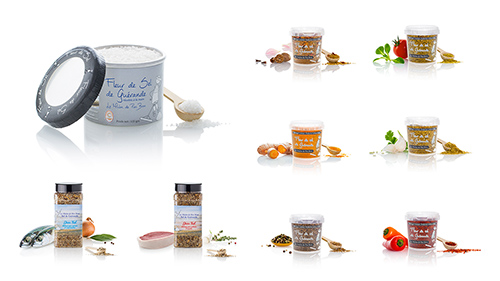 Packshots pour e-commerce fleurs de sel de Gurande aromatises - Frdric LECHAT, photographe publicitaire La Baule.